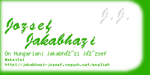 jozsef jakabhazi business card
